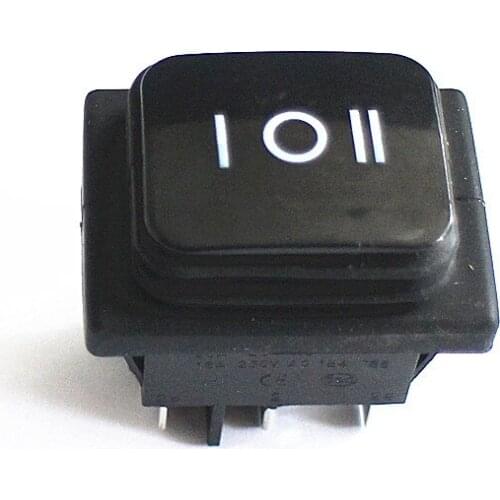 Waterproof Rocker Switch KCD2 KCD4 3 Modes 6-feet Black (no Light) Six-foot Cable Switch Large Silver Contact Copper Foot 250V