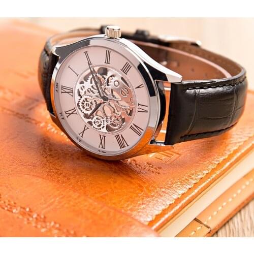 X.A.X Men's Watch With Leather Strap