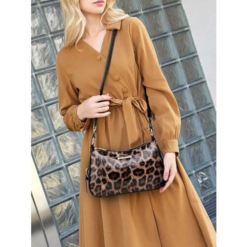 Leopard Print Bag 2021 New lady Bag famous brand shoulder messenger bag genuine leather handbag luxury handbag women