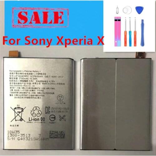 100% new 2700mAh LIP1624ERPC Battery For Sony Xperia X F8131 F8132 Mobile Phone Latest Production High Quality Battery