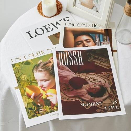 2 in 1 Fashion Magazine Photography Background Paper Ornament Photo Studio Backdrops Prop Diary Notebook Decoration For Shooting