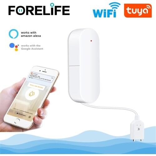 2021 New Smart Wifi Water Leak Sensor Water Leakage Intrusion Detector Alert Water Level Work with Tuya App Alexa Google Home