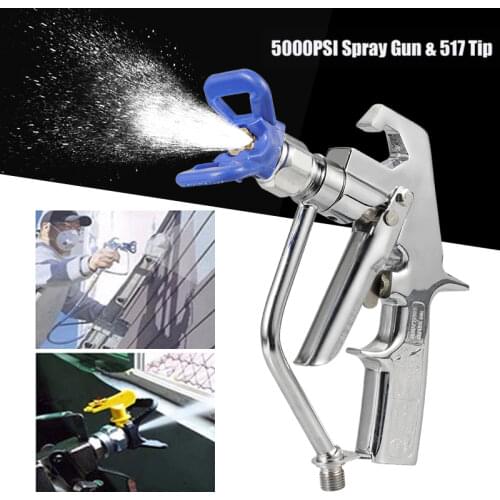 5000PSI High Pressure Airless Paint Spray Gun Sprayer With 517 Spray Tip Nozzle Guard Power Tool Accessories Spraying Machine