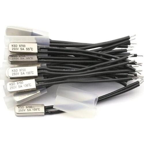 5pcs KSD9700 9700 45 Degrees ~140 Degrees Normal Close Temperature Controller (TDS) Detect Switch Thermal Prot
