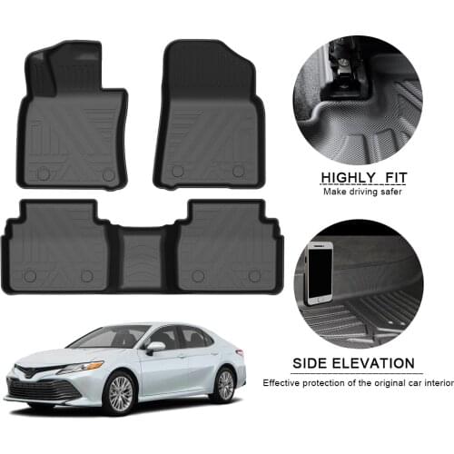 Car Floor Mats For Toyota Camry 2018-2020 TPE Auto Foot Pad Waterproof Non-slip Rubber Carpets Automobile Interior Accessories
