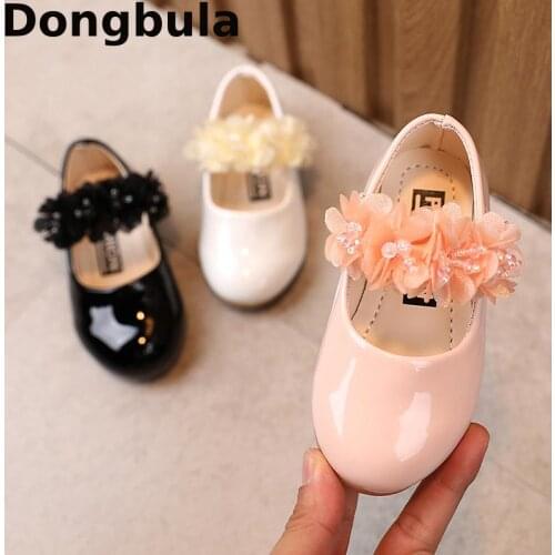 2021 New Little Girls Shoes School Children Princess PU Leather Sandals Kids Wedding Dress Party Performance Shoes For Girls