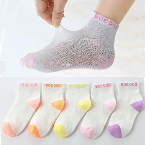 Childrens socks spring and summer mesh childrens socks female students kids girls summer boat socks childrens socks