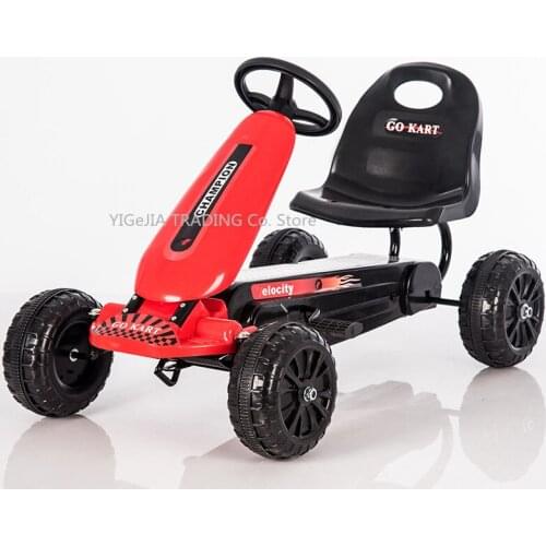 Kids Pedal Go Kart With EVA Solid Wheels, 4-Wheeled Kids Pedal Go Kart
