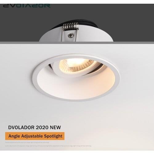 DVOLADOR Modern Dimmable LED Downlight 5W 7W 12W 15W Anti-Glare Led Ceiling Lamp LED Spot Lighting Led Recessed Downlight