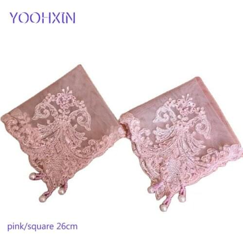 Modern lace sequin placemat cup coaster mug kitchen Christmas table place mat cloth embroidery dining tea coffee doily dish pad