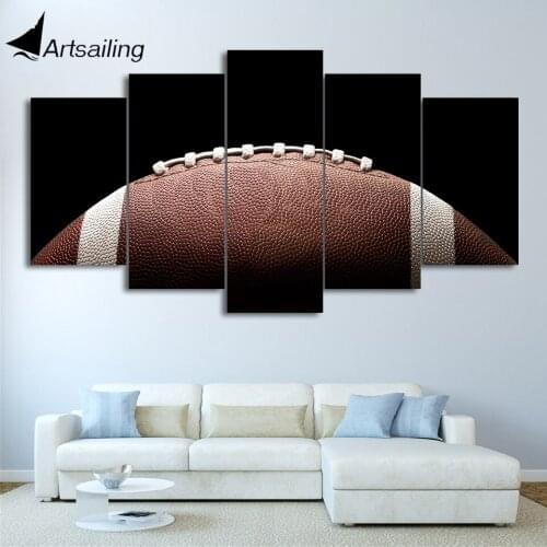 HD Printed 5 Piece Canvas Art Football Painting Wall Pictures Decoration Framed Modular Painting Free Shipping CU-1946C
