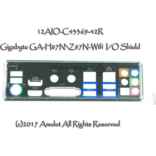 I/O IO Shield Backplate Gigabyte GA-Z87N-Wifi GA-H87N-Wifi MOTHERBOARD