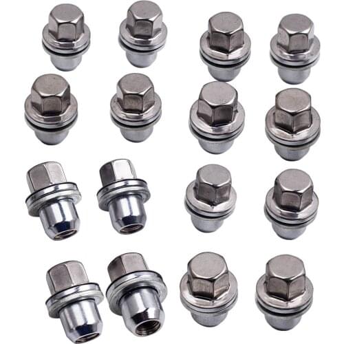 16pcs Full Alloy Wheel Lug Nut Set LR068126 22MM for Land Rover Discovery 3 4 3/4 for Range Rover Sport L322 M14*1.5 RRD500290