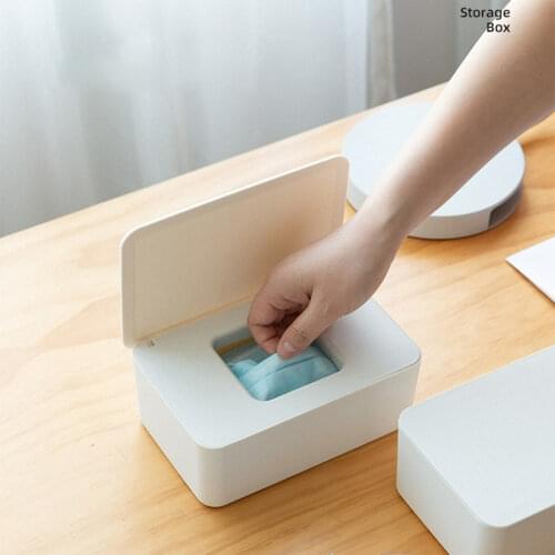 Mask Storage Box Large-Capacity Household Plastic Dust-proof Sealed Wet Tissue Box For Mouth And Nose Mask Box
