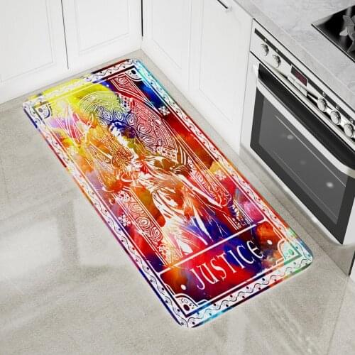 Tarot Card Floor Mat Colorful Art Witchcraft Practise Divination Area Rugs Home Living Room Decor Moon Sun Character Carpet