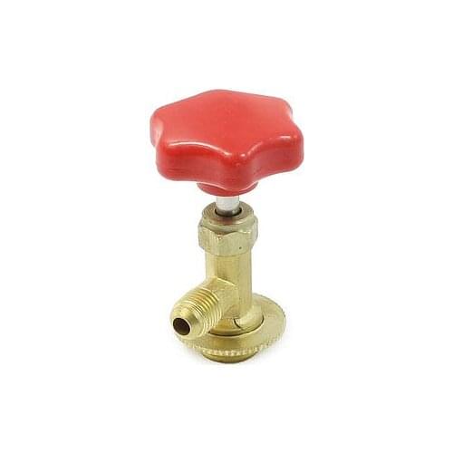 Red Rotating Control Valve Brass Thread R134 Refrigerant Can Opener CT-339