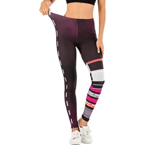 Women Fashion Legging Dots stitching Printing Fitness leggins Slim sexy legins High Waist Leggings Woman Pants