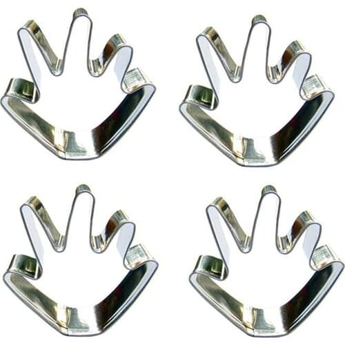 Small Hand shape 4 piece biscuit cutting molds, baking tools, cake decorating soft candy tools