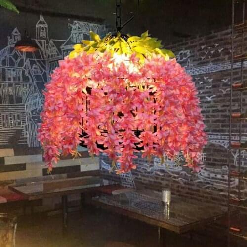 Music meal bar chandelier creative clear bar pub plant chandelier personality flower bar cafe lamp led lighting fixture lamps