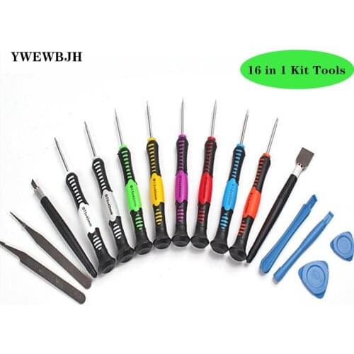 16 in 1 Repair Tool Kit Screwdrivers Mobile Tools Repair Kit For i phone Repair Tool Kit for Phone Electronics Repair Tool Kit
