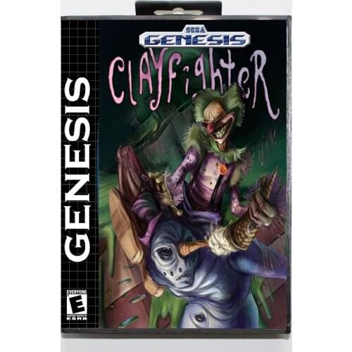 New 16 bit MD game card - clay fighter with Retail box For Sega genesis system