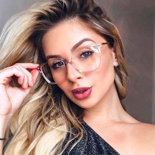 Glasses frame women fashion square clear lens brand Design Transparent computer glasses female 2020 luxury shades