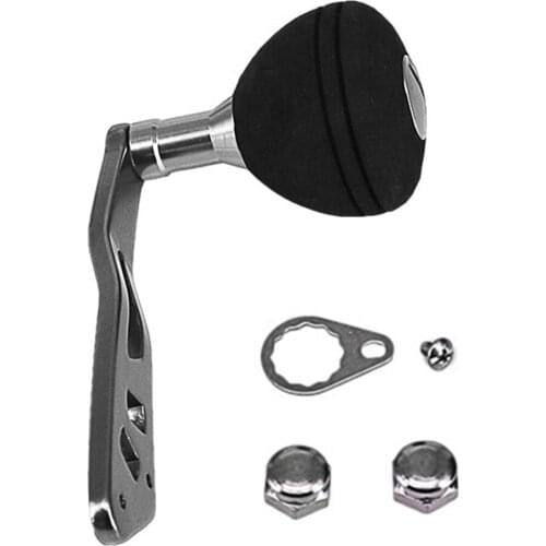 Fishing Reel Handle EVA Oval Grip Pill Single Rocker Arm Metal Spinning Reel For Drum Wheel / Leiqiang / Water Drop Wheel