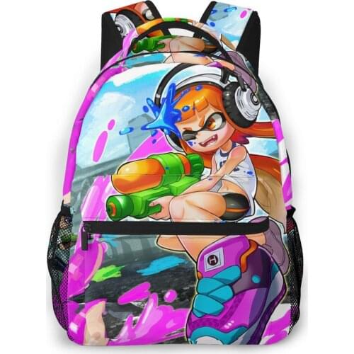 Splatoon Backpack for Girls Boys Travel RucksackBackpacks for Teenage school bag