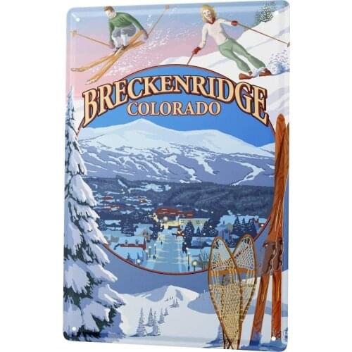 SINCE 2004 Tin Sign Metal Plate Decorative Sign Home Decor Plaques Holiday Travel Agency Breckenridge