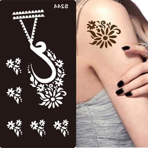 Henna Tattoo Stencils For Painting Body Art Glitter Stencil Templates On Hand Feet Indian Arabic Designs Tattoo Paste Stencils
