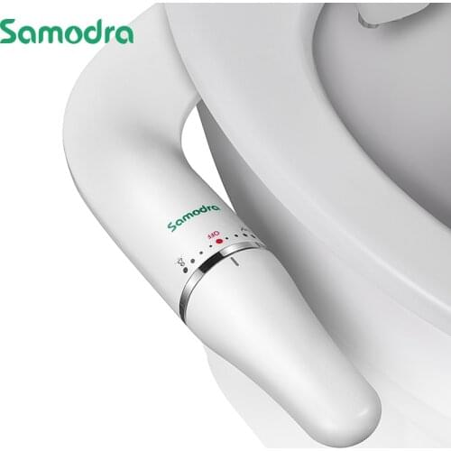 SAMODRA Toilet Bidet Ultra-Slim Bidet Toilet Seat Attachment With Brass Inlet Adjustable Water Pressure Bathroom Hygienic Shower