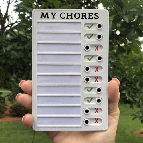 Time Managemant Memo Board Slide Button ABS Exquisite Mission Reminding Message Board for Home