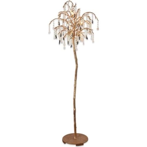 High quality E14 lighting colorful feather decorative brass floor lamps for living room