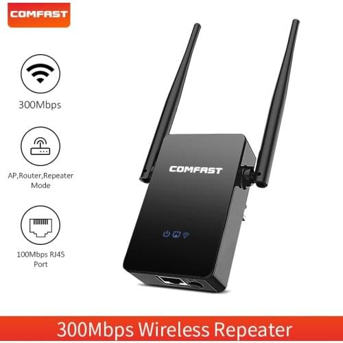 WiFi Eextender 2*5dBi antennas 300Mbps 2.4G wireless Repeater support EU/US plug Wireless WiFi Router Booster Signal Amplifier