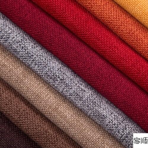 100cmx148cm High-end Plain Thick Linen Sofa Fabric Solid Color Cotton Linen Cushions Soft Bags Tablecloths DIY Curtains Fabrics