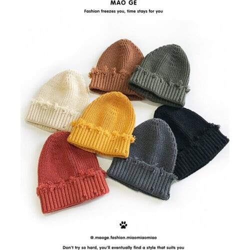 2020 Casual Kids Hats for Boys Girls Skullies Beanies Hat Winter Warm Knitted Children Hats and Caps Accessories for Kids Adult