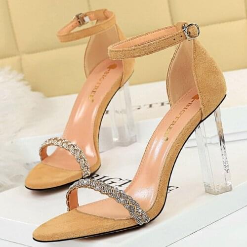 BIGTREE Shoes Summer Womens Sandals Sexy High Heels Transparent Women Heels 2021 New Summer Female Sandals Plus Size 41 42 43
