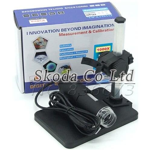 5 Pcs/ Lot 2.0MP 1000X USB Digital Microscope Endoscope Electronic Magnifier Camera With Holder Stand 8 LED Light