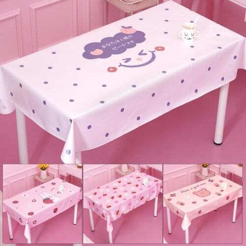 Insulated Tablecloth Washable Cartoon 40x60CM Rectangle Table Cover for Dormitory Little Girls Room Tablecloth Decoration