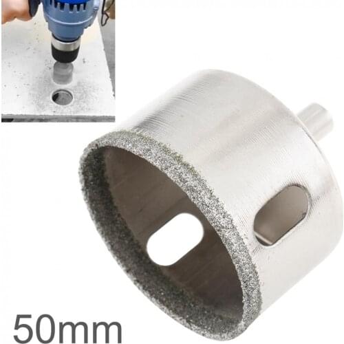 Hole Saw 50mm Drill Bit Diamond Coated Core Hole Saw Drill Bits Kit Tools Glass Drill Hole Opener for Tiles Glass Ceramic