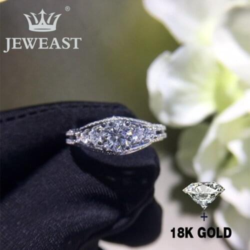 Natural Diamond 18K Gold Pure Gold Ring Beautiful Gemstone Ring Good Upscale Trendy Classic Party Fine Jewelry Hot Sell New 2019