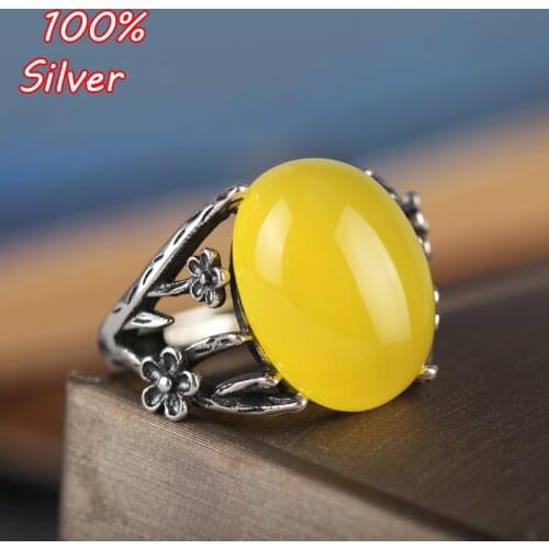 925 Sterling Silver Color Flower Rings Setting With 12*15MMCabochon Base for Women Handmade Jewelry Setting Ring Blank Nice Gift