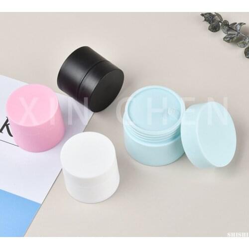 1 Pcs Frosted Face Cream Box Empty Eye Shadow Lotion Container Plastic Travel Box with Lid Refillable Bottle 5g 15g 20g 30g 50g