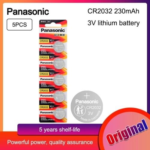 PANASONIC 5pcs 3v Cr2032 Cr 2032 Coin Button Lithium Batteries Watch Clock Bateria Relogio Celular For Electronic Scale Toys