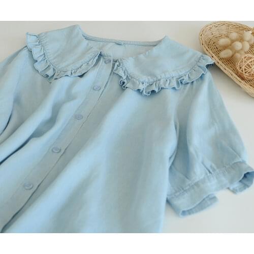 LIZHIQI Women's Blue Shirts