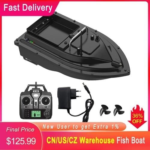 GPS Fishing Bait Boat with Large Bait Container Automatic Bait Boat 400-500M Remote Range D16B Finder Speedboat Fishing Tool