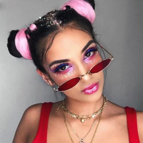 HKNA 2021 Small Vintage Sunglasses Women Brand Designer Eyewear for Women/Men Mirror Glasses Women Metal Gafas De Sol Hombre