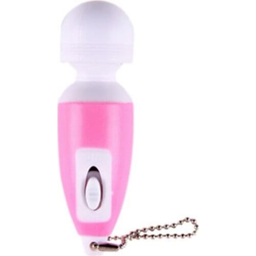 Mini Massage Stick Tiny Stress Relief Electronic Key-Chain Ring Full Body Massager with Button ( Random Color ) 88 Dro