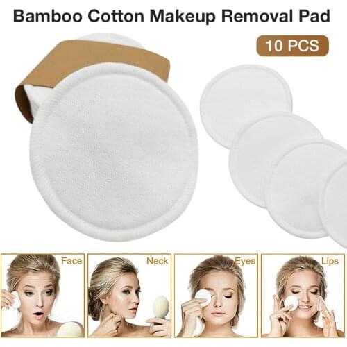 Reusable Cotton Pads Makeup Facial Remover Pad Washable Wipe Pads Nail Art Cleaning Makeup Removal Pads Facial Cleaning 10Pcs