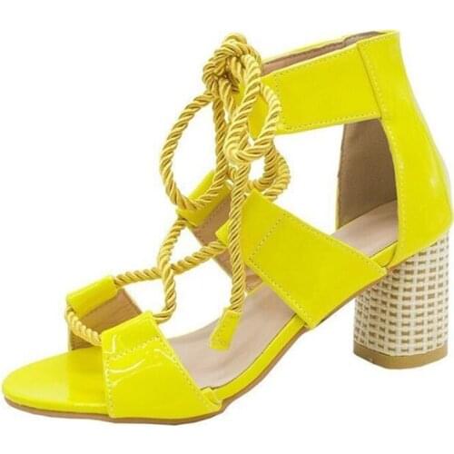 Summer new lacquer large size womens sandals platform fashion casual High heels women slippers breathable womens shoes slides